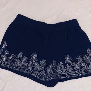 Blue & White S Mine Shorts floral flowy